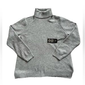 DG2 by Diane Gilman Sequins Large Embellished Turtleneck Pullover Sweater #D